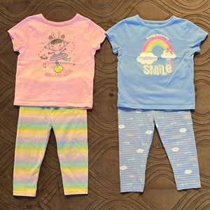 rainbow and galaxy girl sets